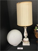Milk Glass Globe Ceiling Light Cover, Table Lamp.