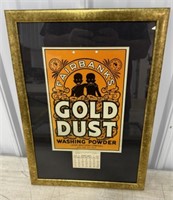 1933 Gold Dust Calander Framed