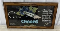 Grape Charms Fruit Tablets framed Adv.