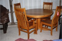 custom Cherry Mission Style table/chairs