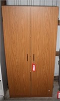 5' press wood 2 door cabinet