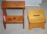 (2) wood step stools