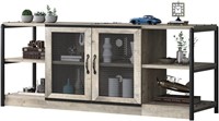 Fulvari Industrial Entertainment Center Rustic