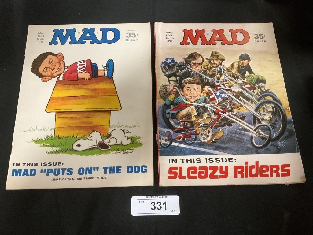 Pair Of 1970 MAD Magazines.