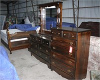 dresser, chest of drawers, night stand & queen bed