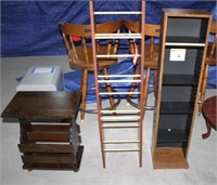 (3) wood shelves/stands