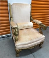 Luxury Victorian Emperor Accent Arm Chair/Golden 2