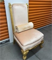 Luxury Victorian Emperor Accent Side Chair/Golden