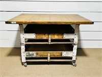 Rolling Industrial Work Table
