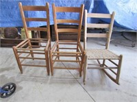 wood chair frames & wood rocker