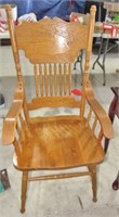 antique oak arm chair