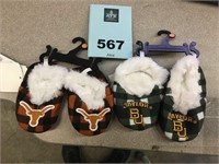 16 Pairs of MLB Fuzzy Baby Slippers