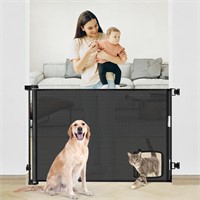 Retractable Baby/Dog Gate (55x35)  Black