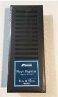 4” x 12” Black HVAC Floor Register