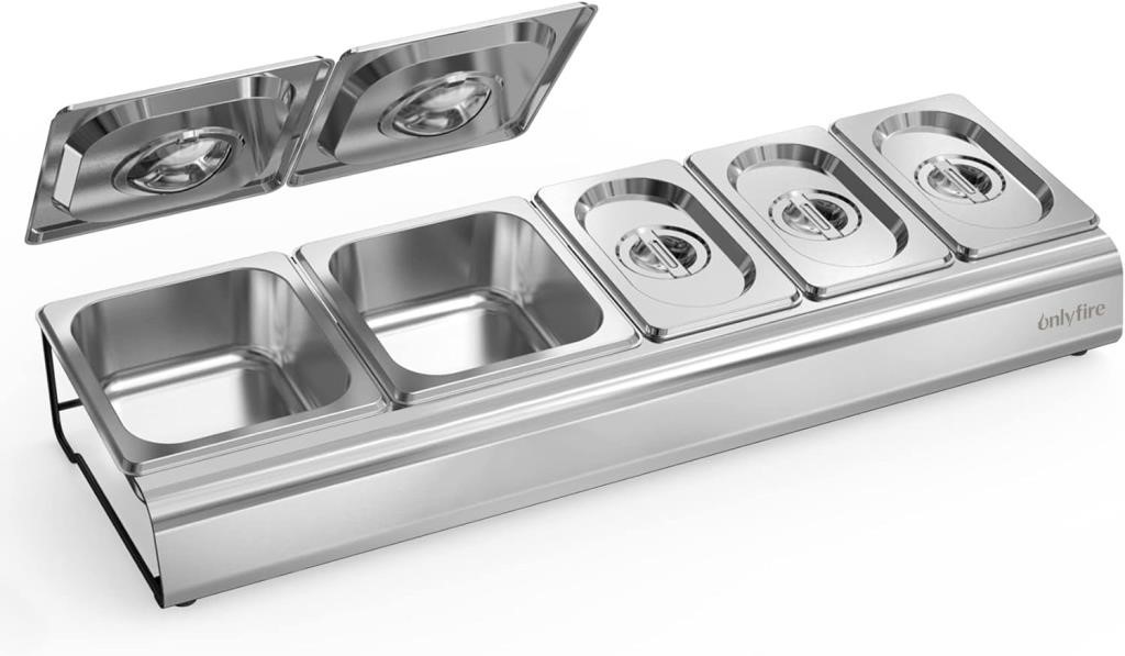 Onlyfire Pizza Topping Station Stainless