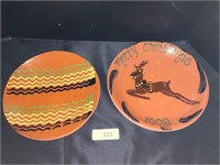 Breininger Redware & Nolde Forest Redware Plates.