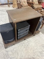 CD PLAYER, SPEAKERS W/ STAND