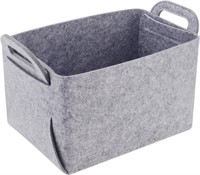 Storage Basket Felt Storage Bin, Light Grey