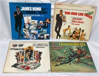 Lot of 4 James Bond Soundtrack LP's Albums