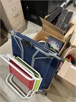 BOX OF MISC, CHAIRS