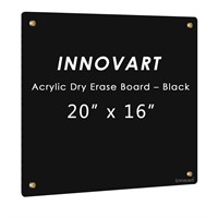 Acrylic Dry Erase Board 20x16  Transparent black