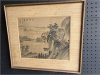 CHINESE WATER COLOR ON RICE PAPER ARTIST SIGNED