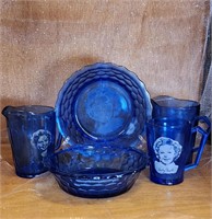 Cobalt Blue Hazel Atlas Shirley Temple glassware