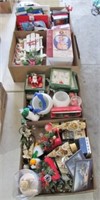 (4) boxes of assorted Christmas decor