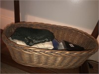 Large basket, Ansco camera, yarn