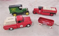 variety of truck banks from 4" to 8" long