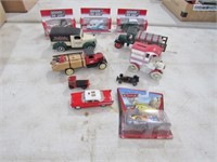 assorted banks & die cast cars