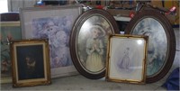 lot of assorted pictures and wall decor