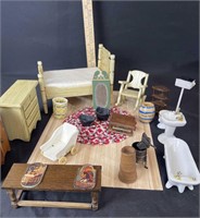 Over 10 Dollhouse Furniture Pieces + Accessories