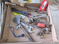 flat with crescent wrenches, channel locks & more