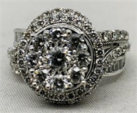 10KT WHITE GOLD 1.95CT DIAMOND RING