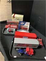 2 Tray Lot Die Cast Trucks, Ace, Mobil, Esso.