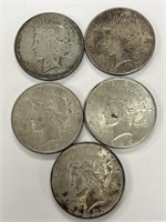 1922-26 Peace Silver Dollars.