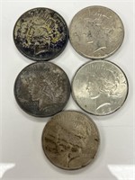 1922-25 Silver Peace Dollars.