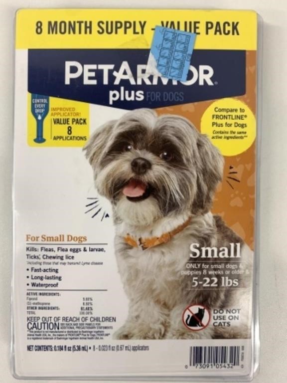 New PetArmor Plus 8 Month Supply For Dogs