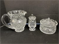 Waterford Crystal Pitcher and Dishes.