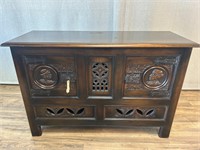Antique Gothic Carved Server Buffet