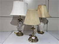 3 HIGH END TABLE ACCENT LAMPS