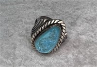 JIMMY VICTOR BEGAY NAVAJO TURQUOISE STERLING RING