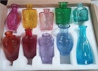 10ct Colored Bud Vases