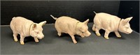 3 German Composition Pig Candy Containers.