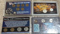 (4) Various Coins Collectors Sets