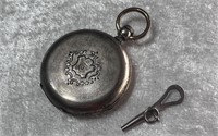 19th CENTURY FRENCH SIZE 6 KEY WIND .900 SILVER