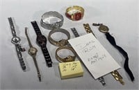 10 Watches All running except an antique watch