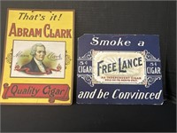 Rare Early Tobacco Advertising Signs.