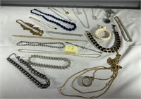 Costume Necklaces/Bracelet, Genuine Ivory Set etc